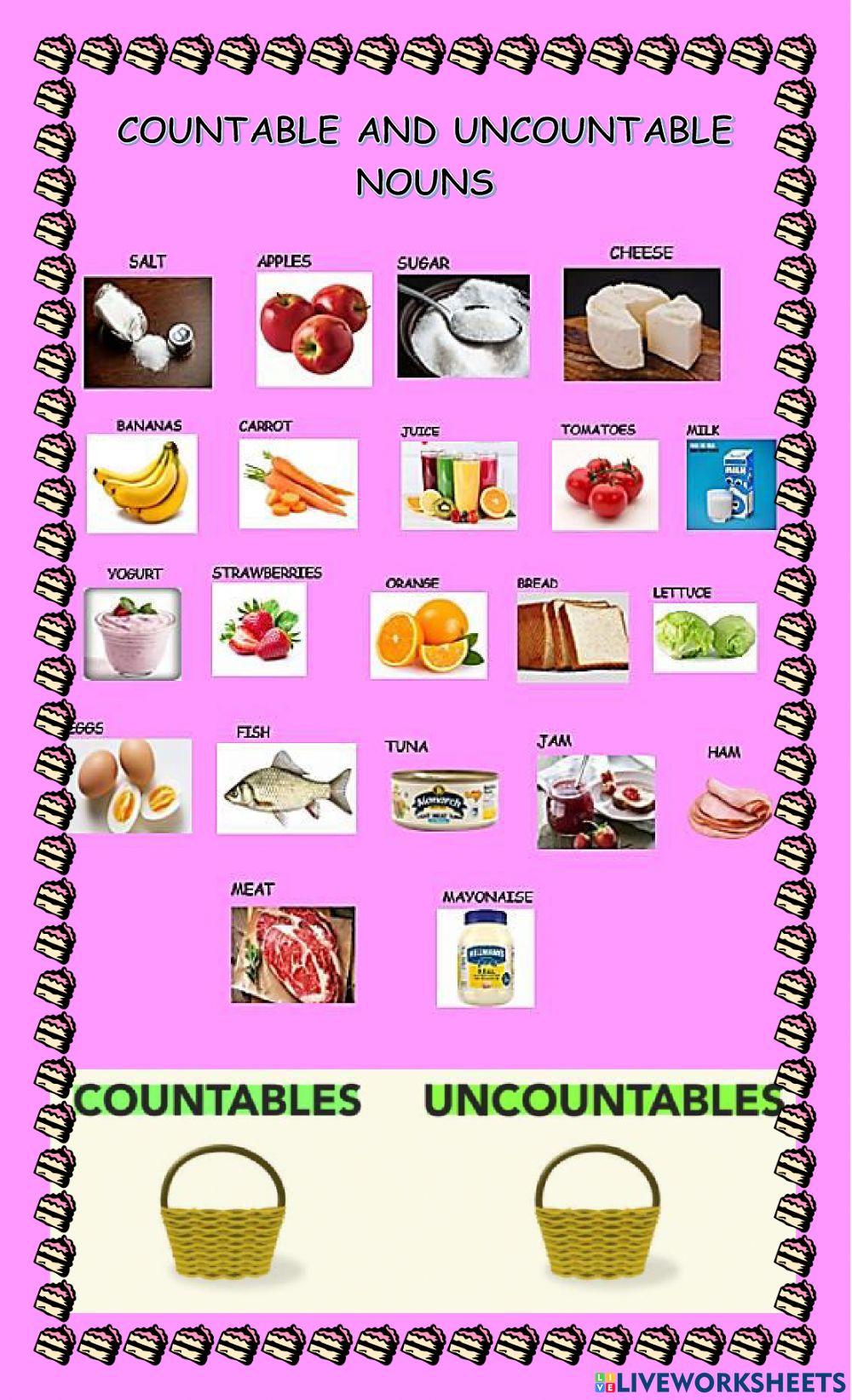 Countable and uncountable nouns