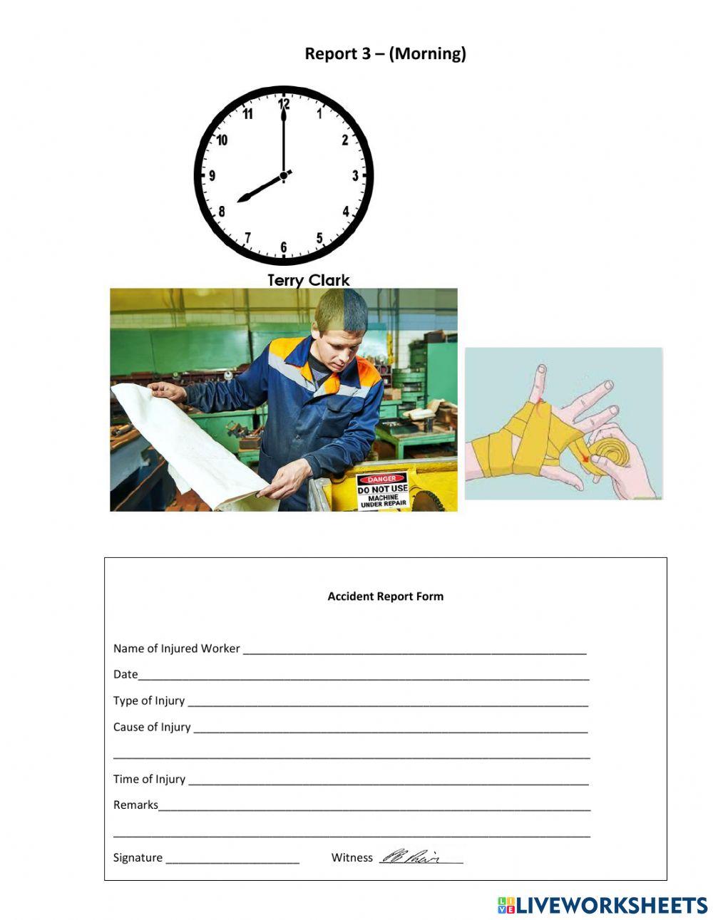 CLB 5 Writing Assessment - Accident Report