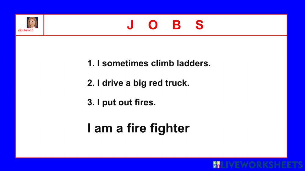 Job riddles | Free Interactive Worksheets | 6564223