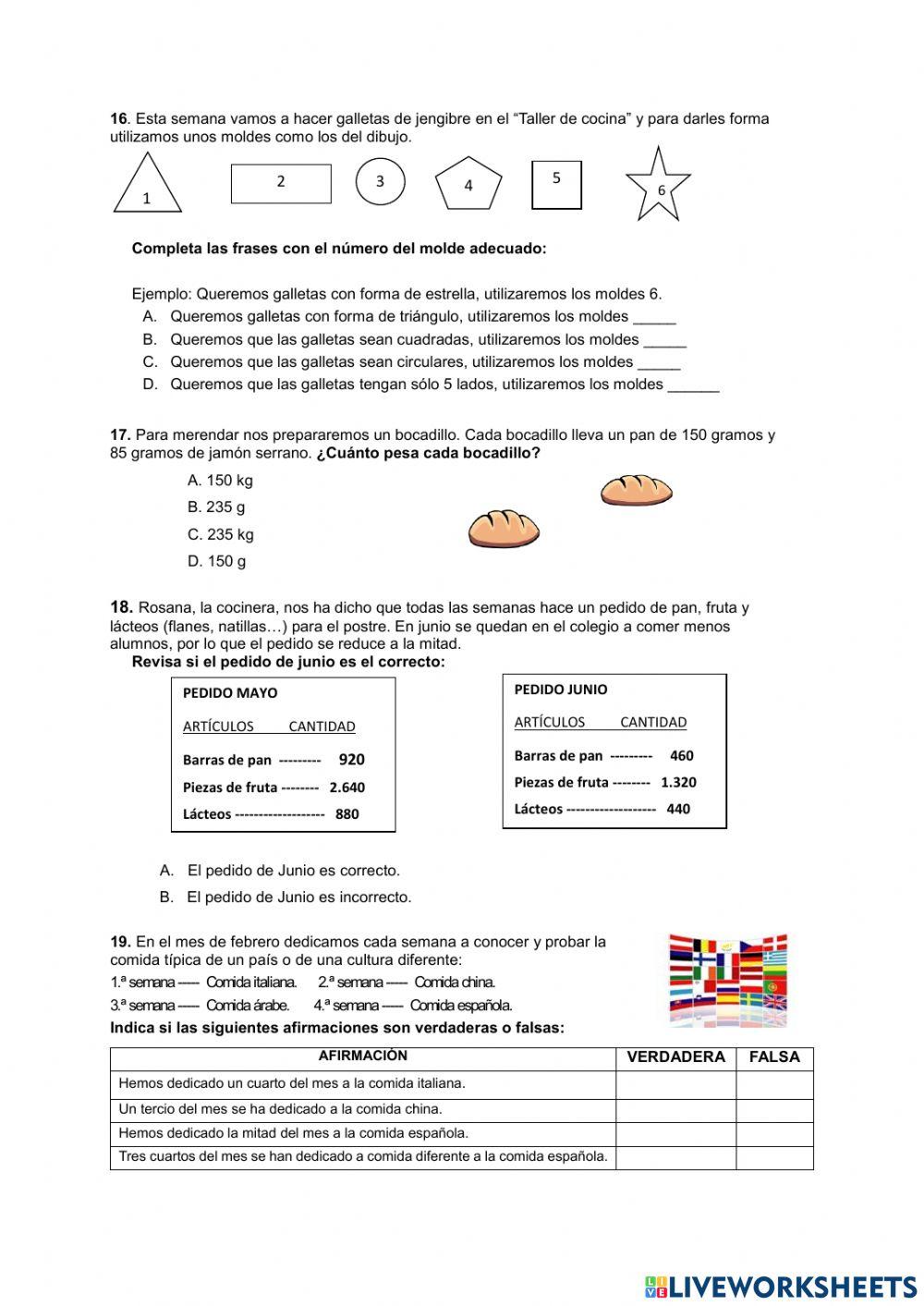 REPASO 3º PRUEBA EXTERNA COMP. MAT. II