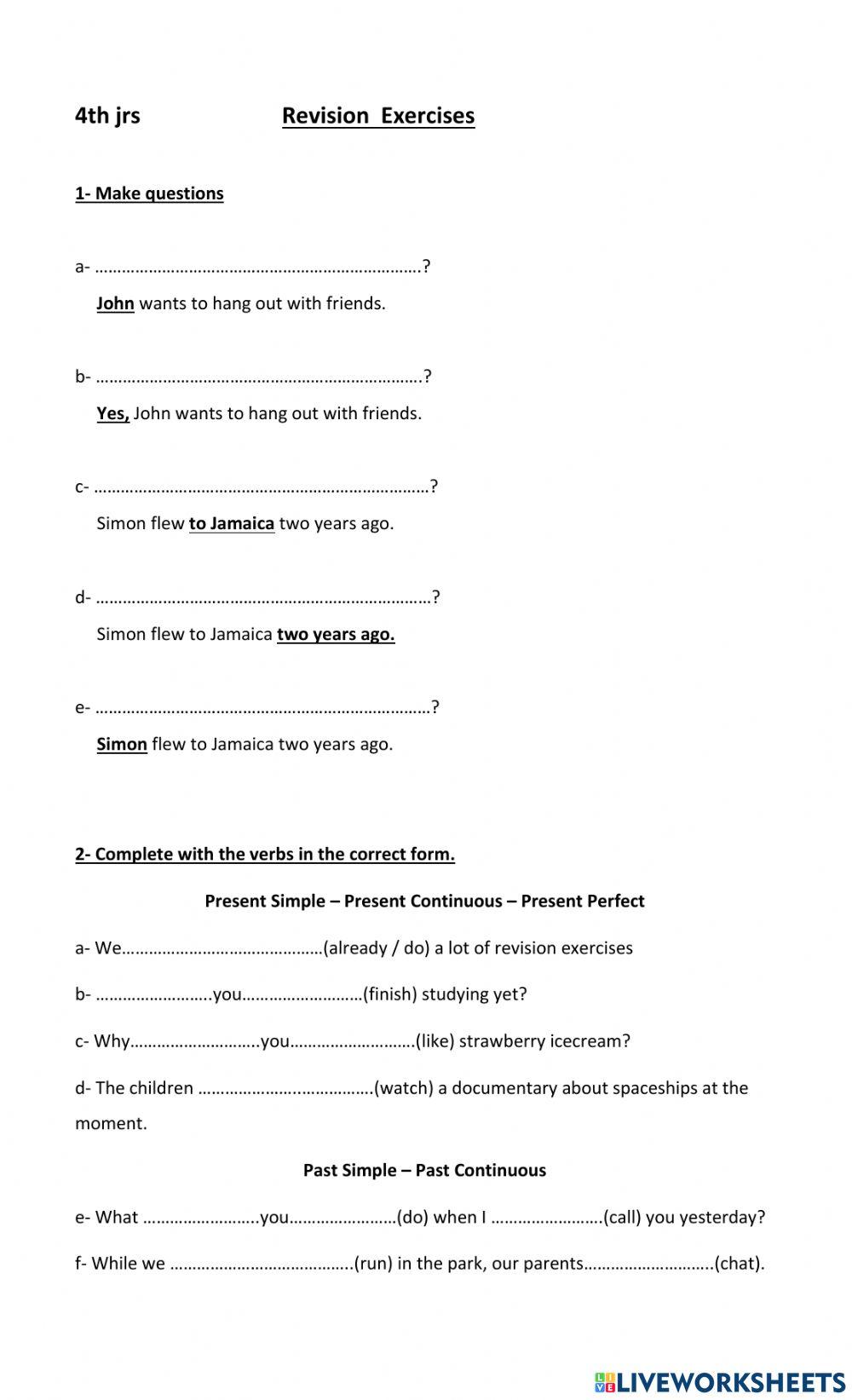 Revision for check up 1 - 2021 part 2