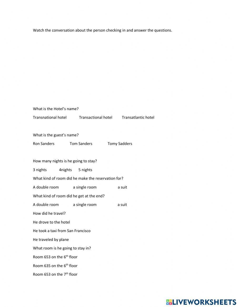 Checking in conversation