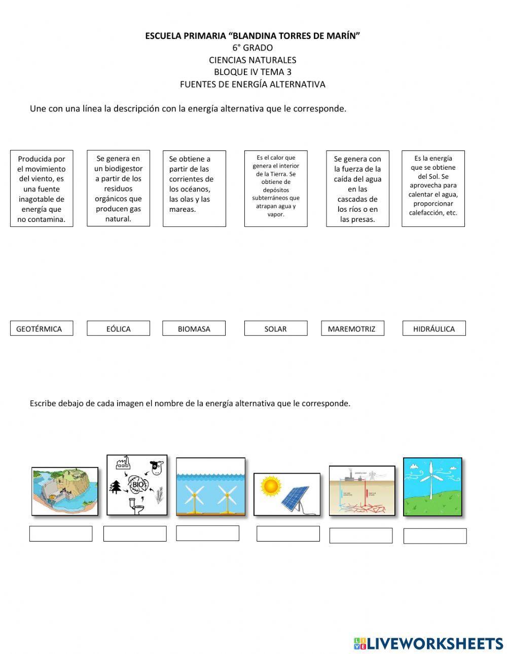 Fuentes de energía alternativa