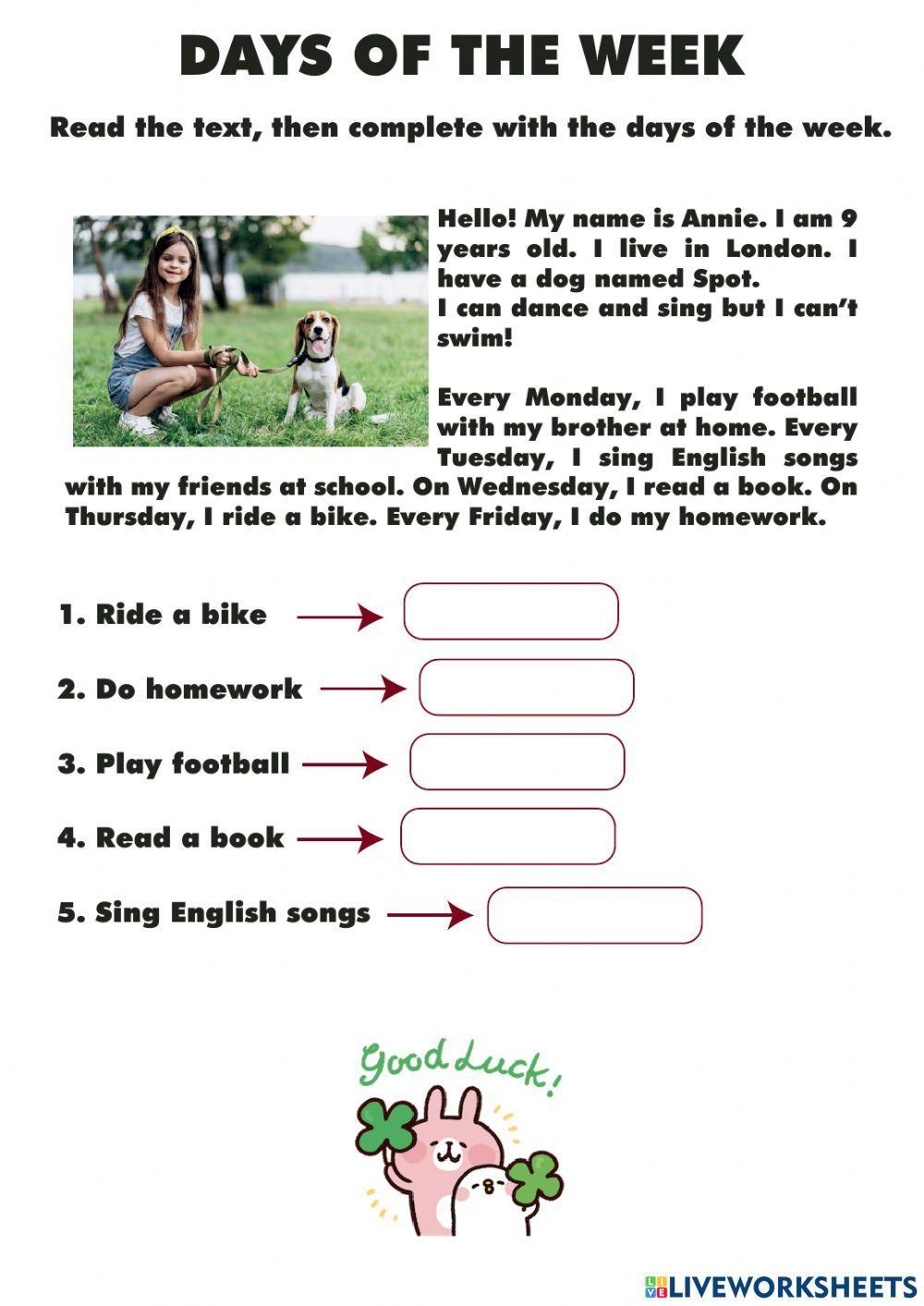 ENGLISH CLASS - Segundo - Activity 2 ENGLISH CLASS - Segundo - Activity 2
