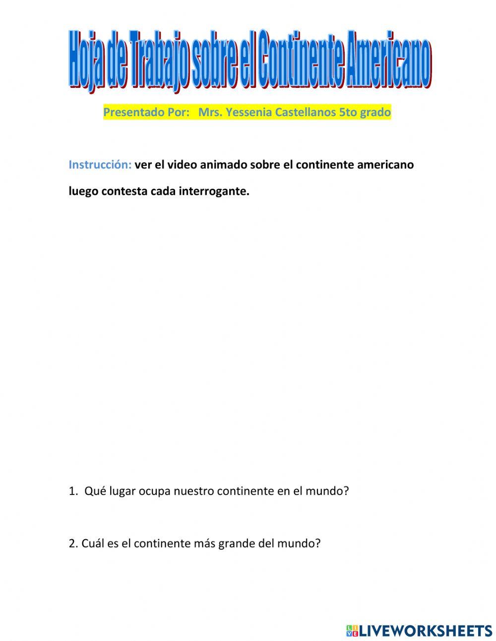 Continente américano