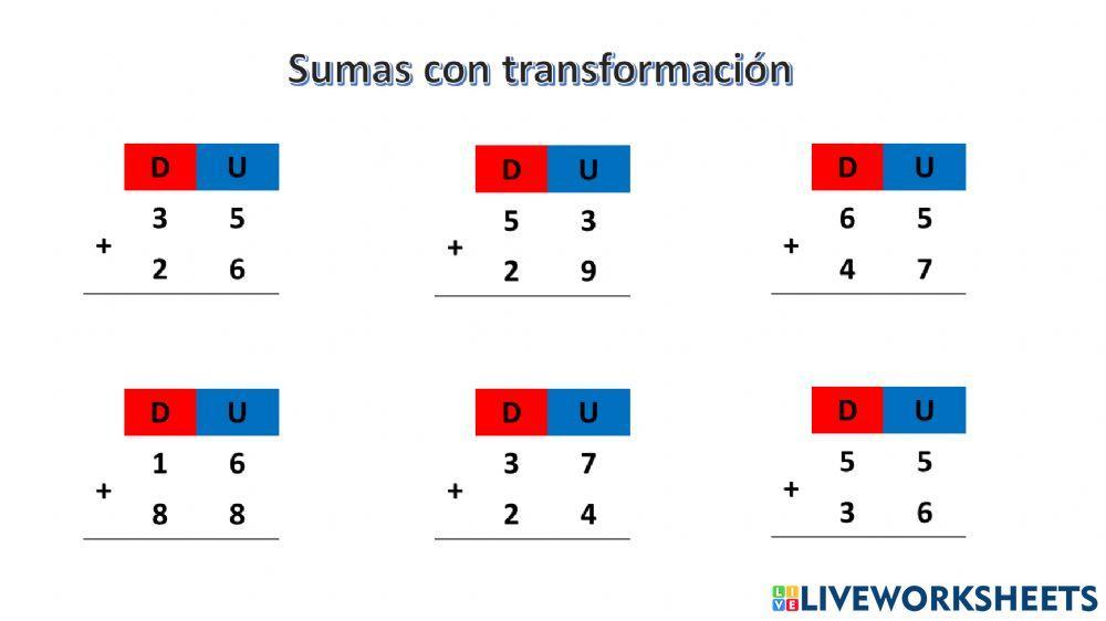 Sumas con transformación