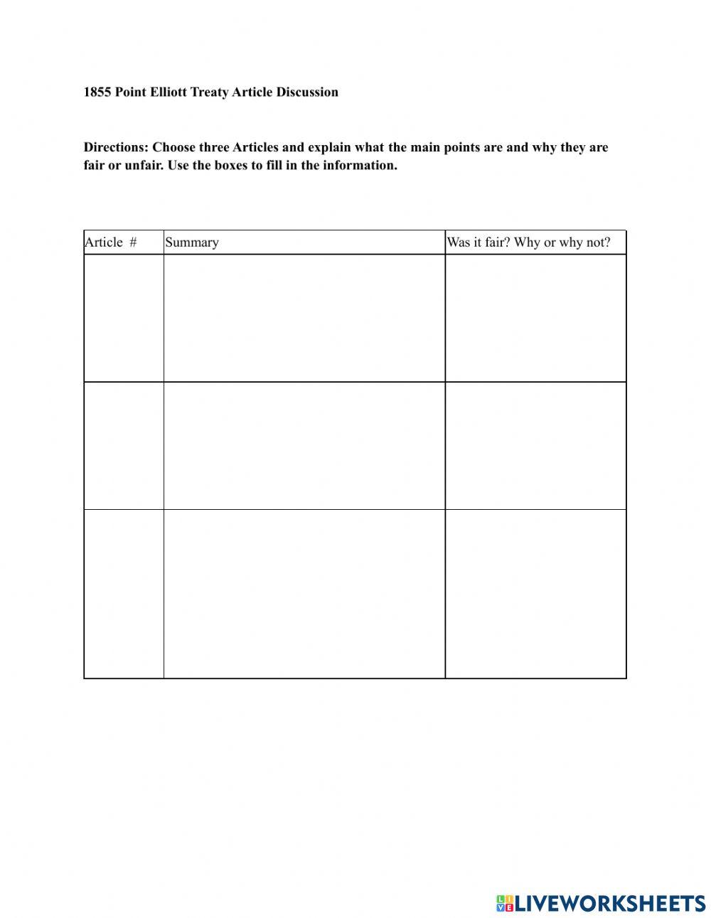 1855 Point Elliot Treaty Article Short Answer 1855 Point Elliot Treaty Article Short Answer