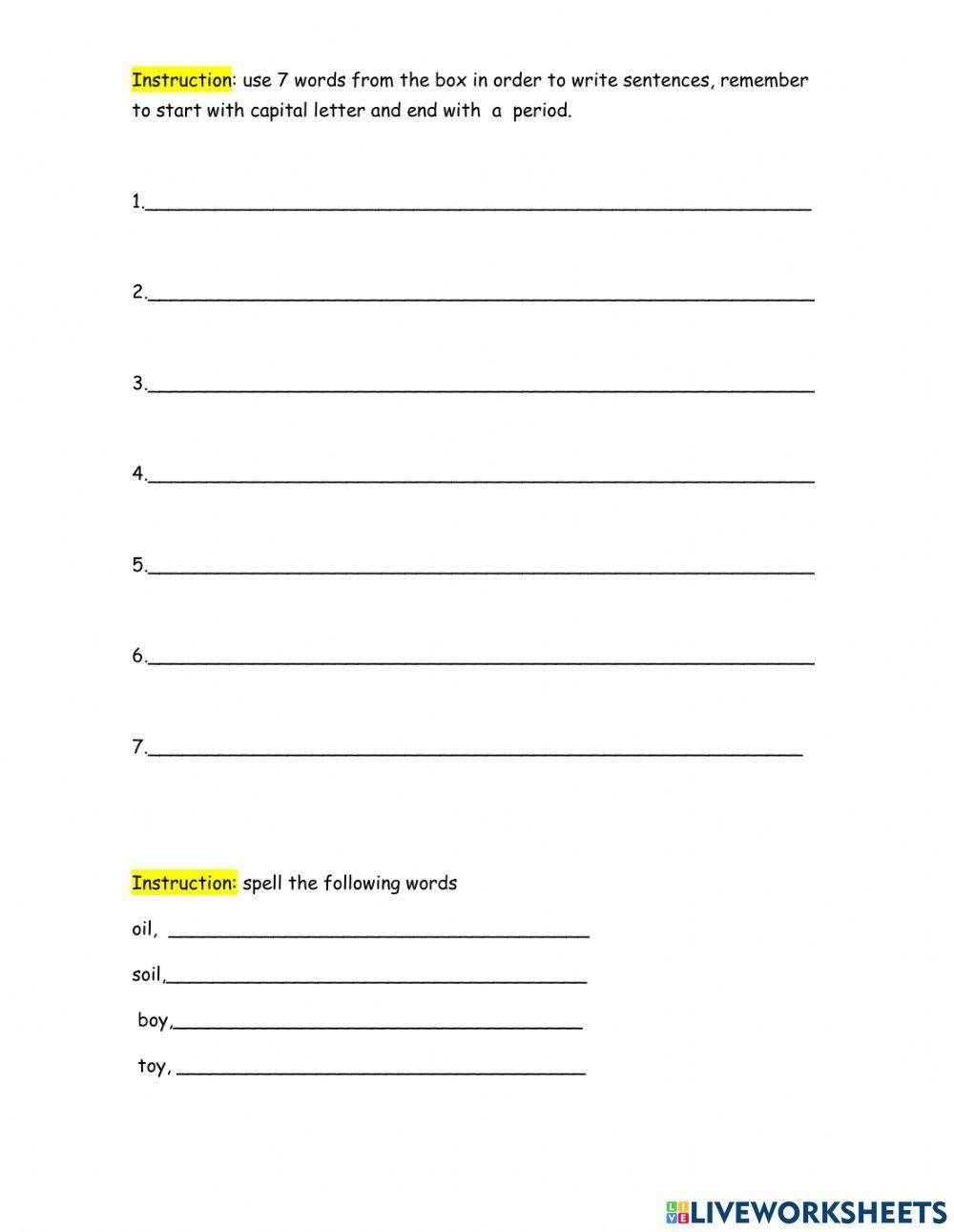 Diphthong oi,oy,ou,ow