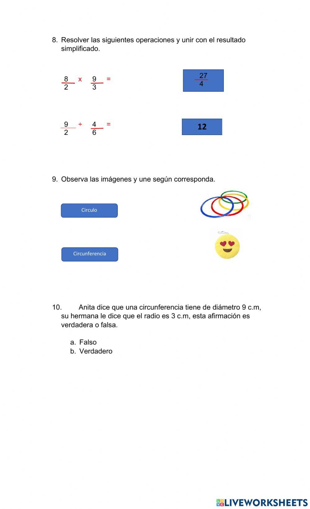 Evaluación primer periodo