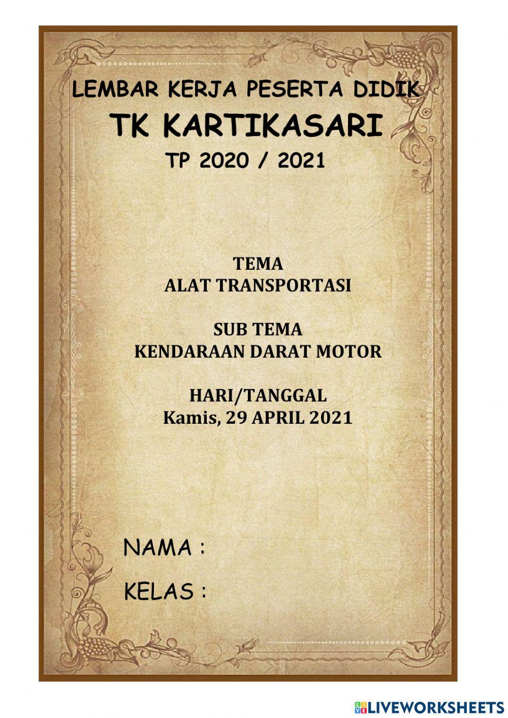 Tema alat transportasi darat