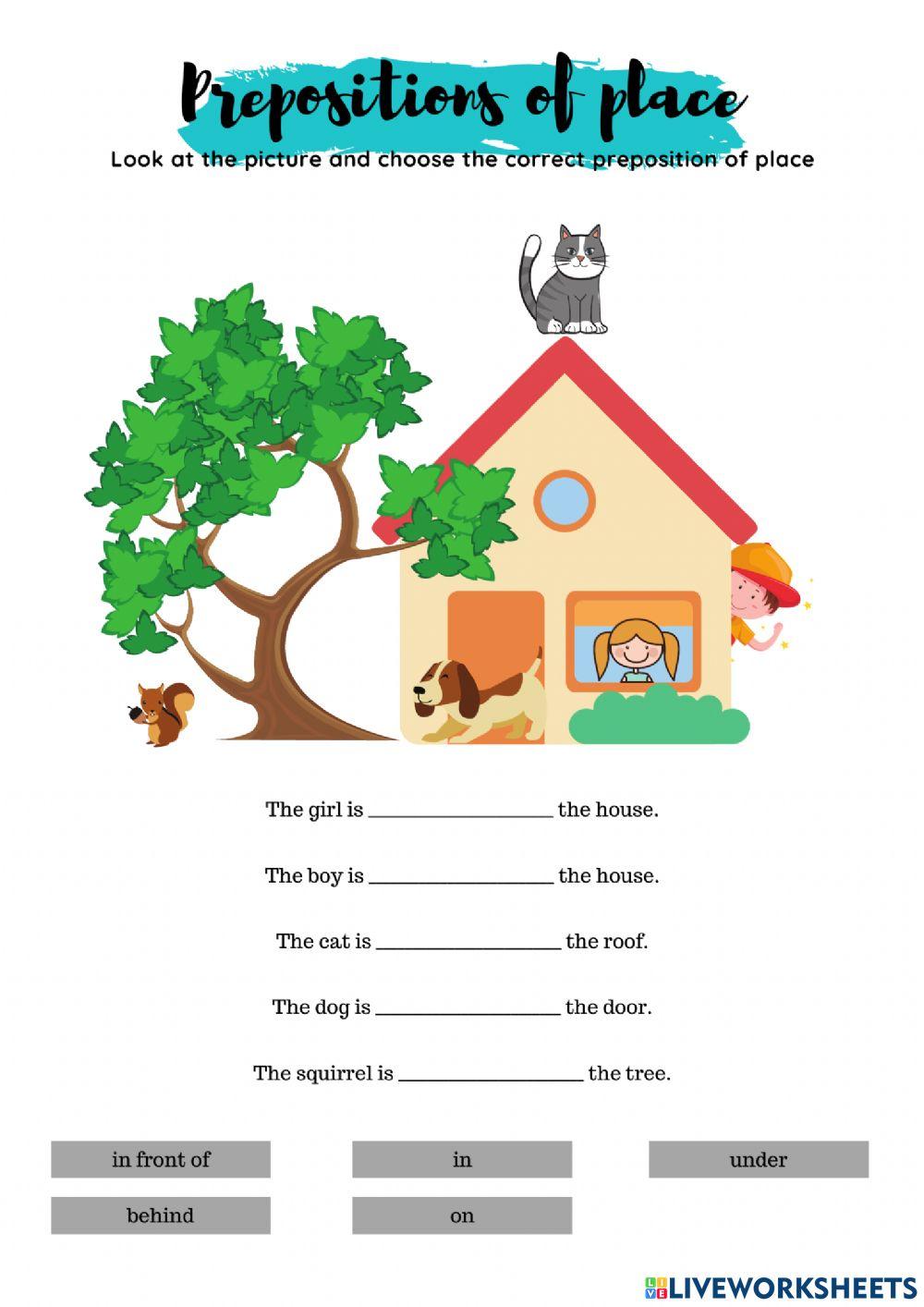 Prepositions of place