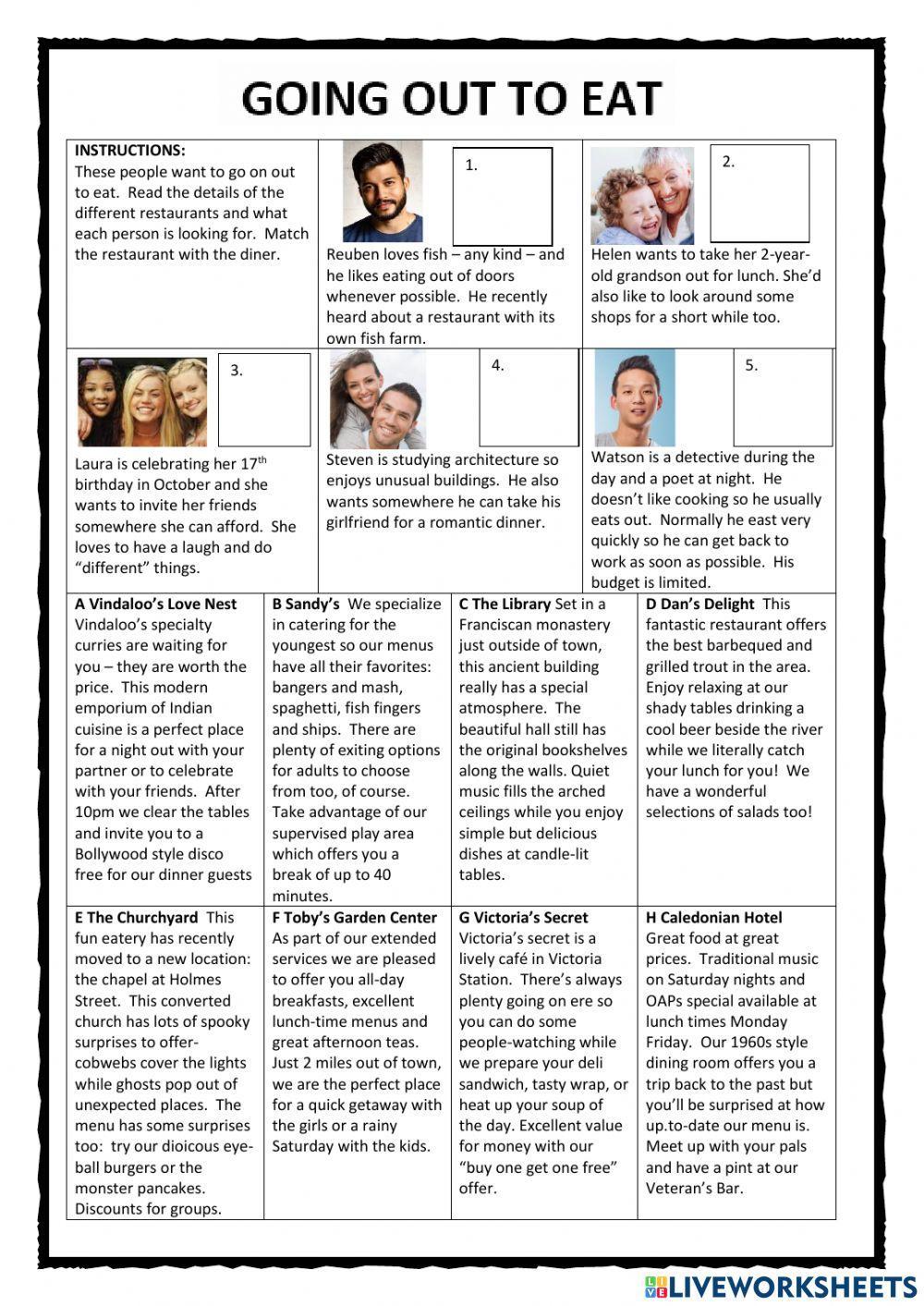 Going Out to Eat PET Reader