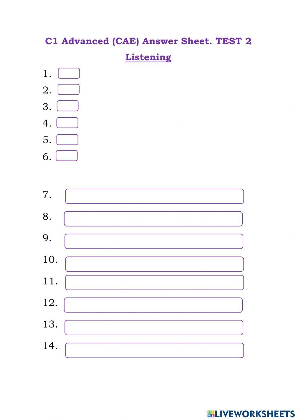 C1 Advanced Listening TEST 2