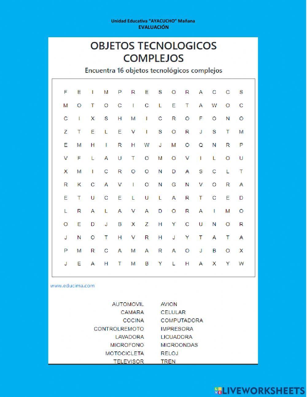 Objetos tecnologicos simples y complejos