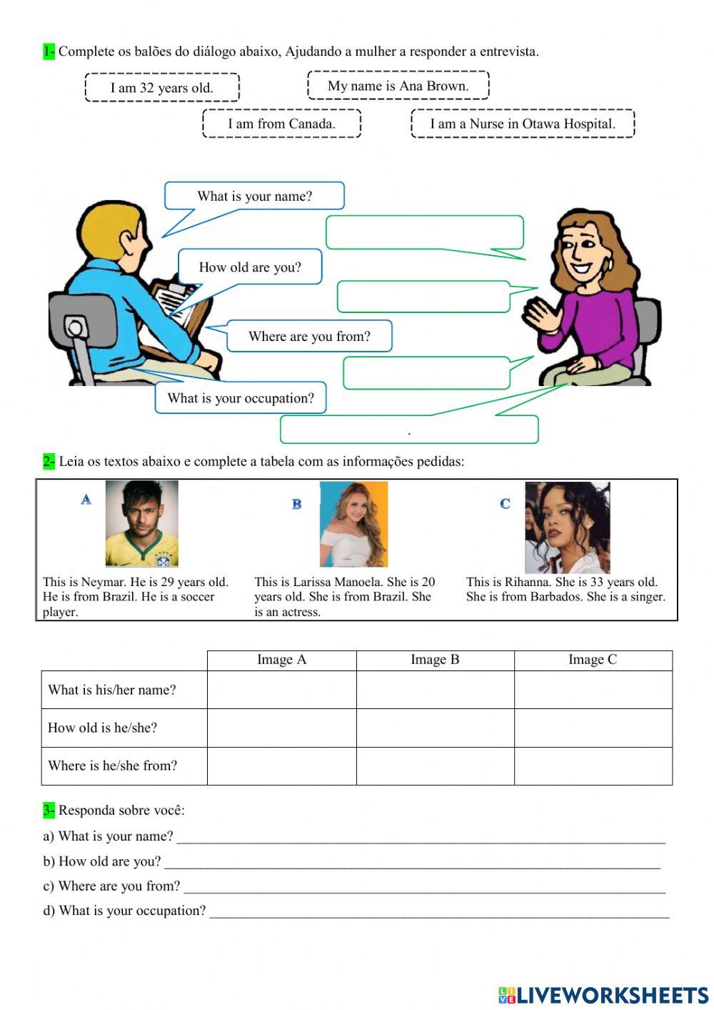 6° ano - INGLÊS - 29-04-21