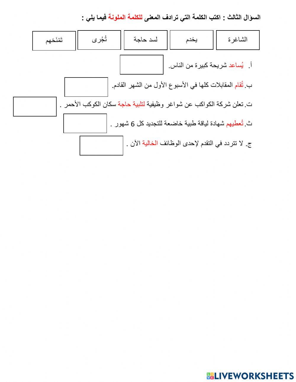 المريخ بحاجة إليك - مفردات