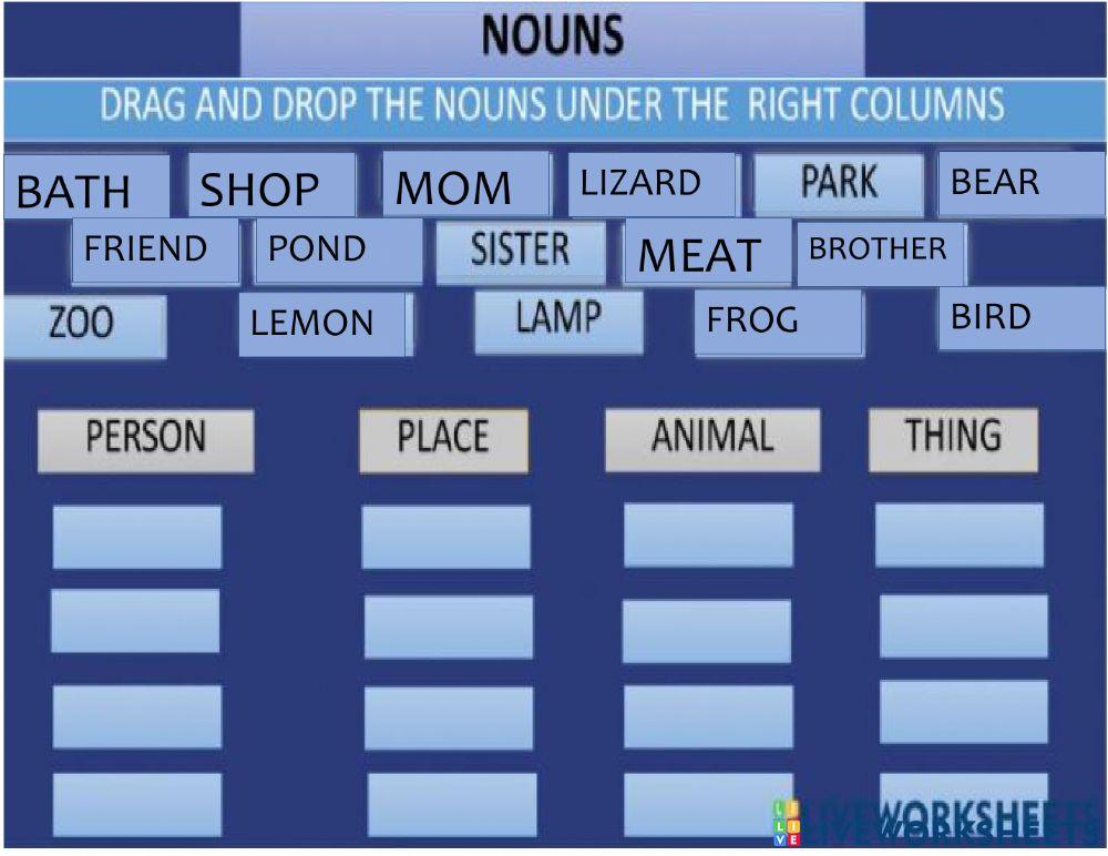 Classify Nouns