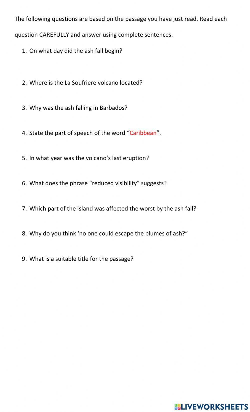 Ash Fall in Barbados