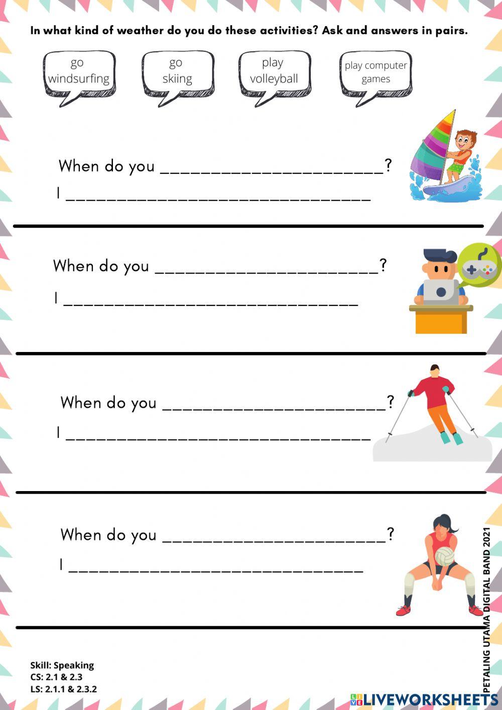 Unit 3 - Wild Weather (Speaking)