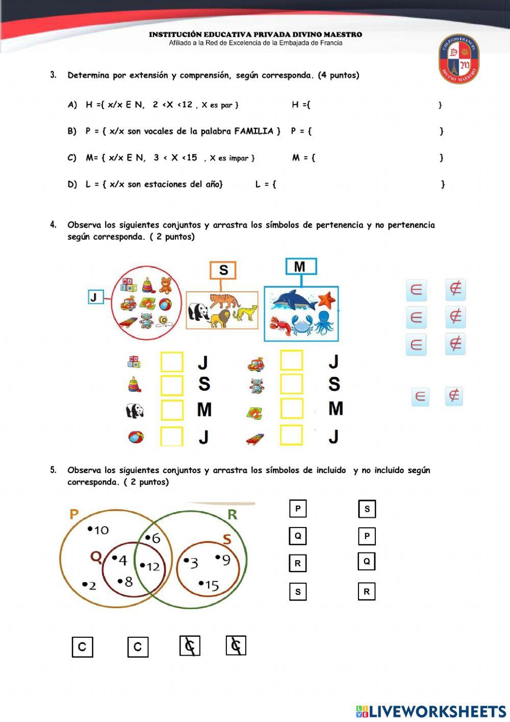 Examen Bimestral I - Matemática