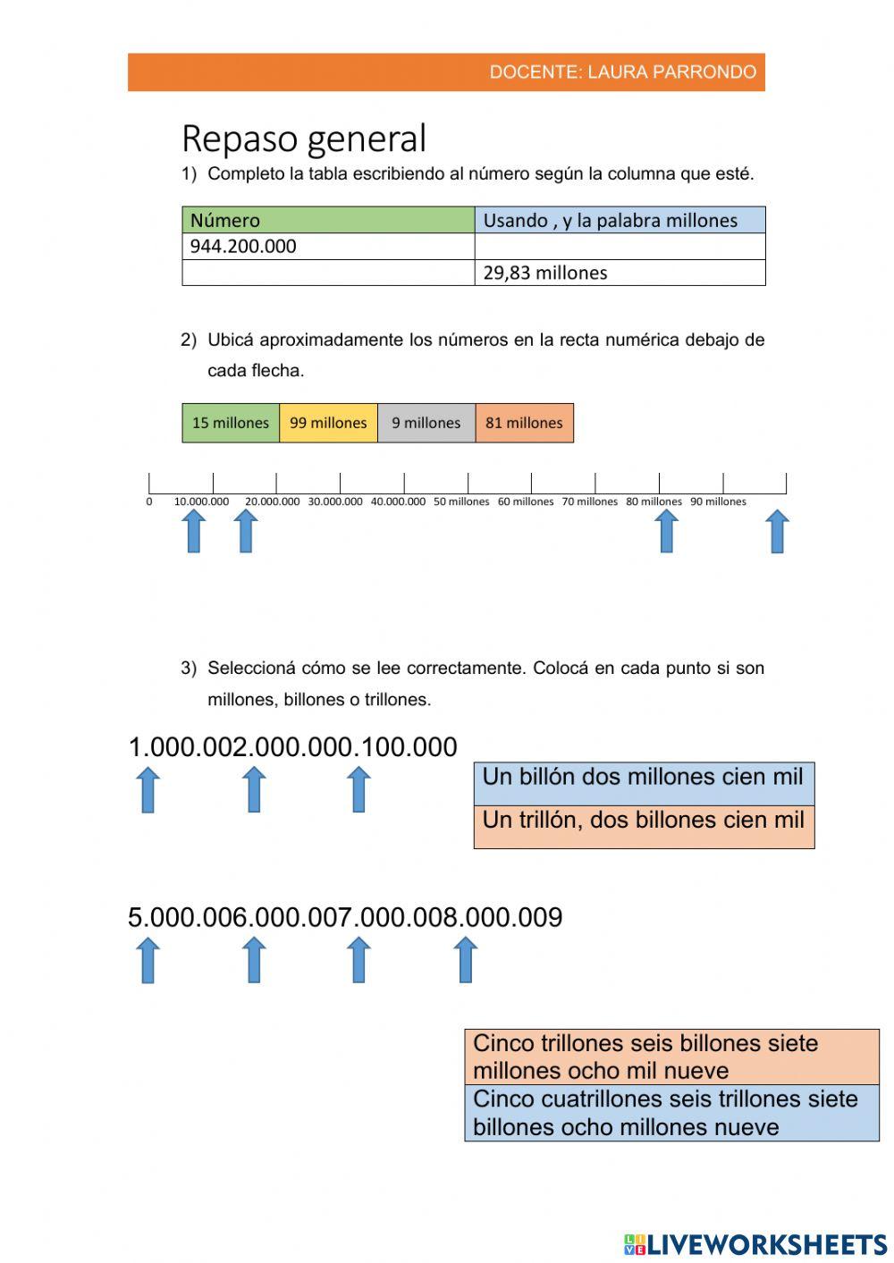 Repaso General numeración