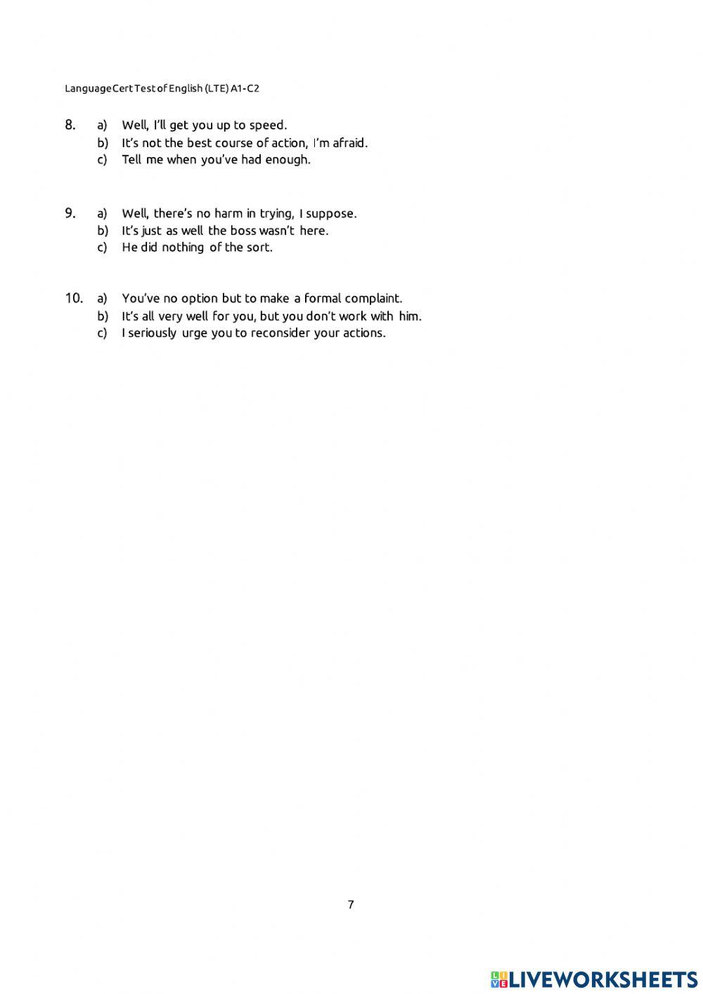 LTE PP2 Listening 1-3