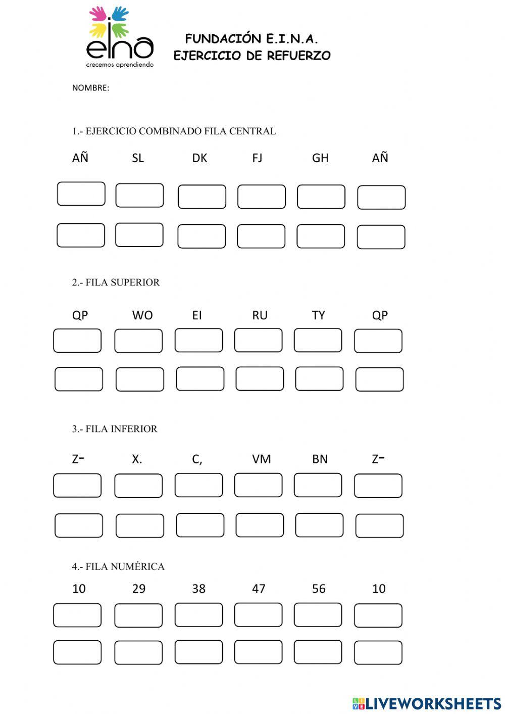 Ejercicio de refuerzo