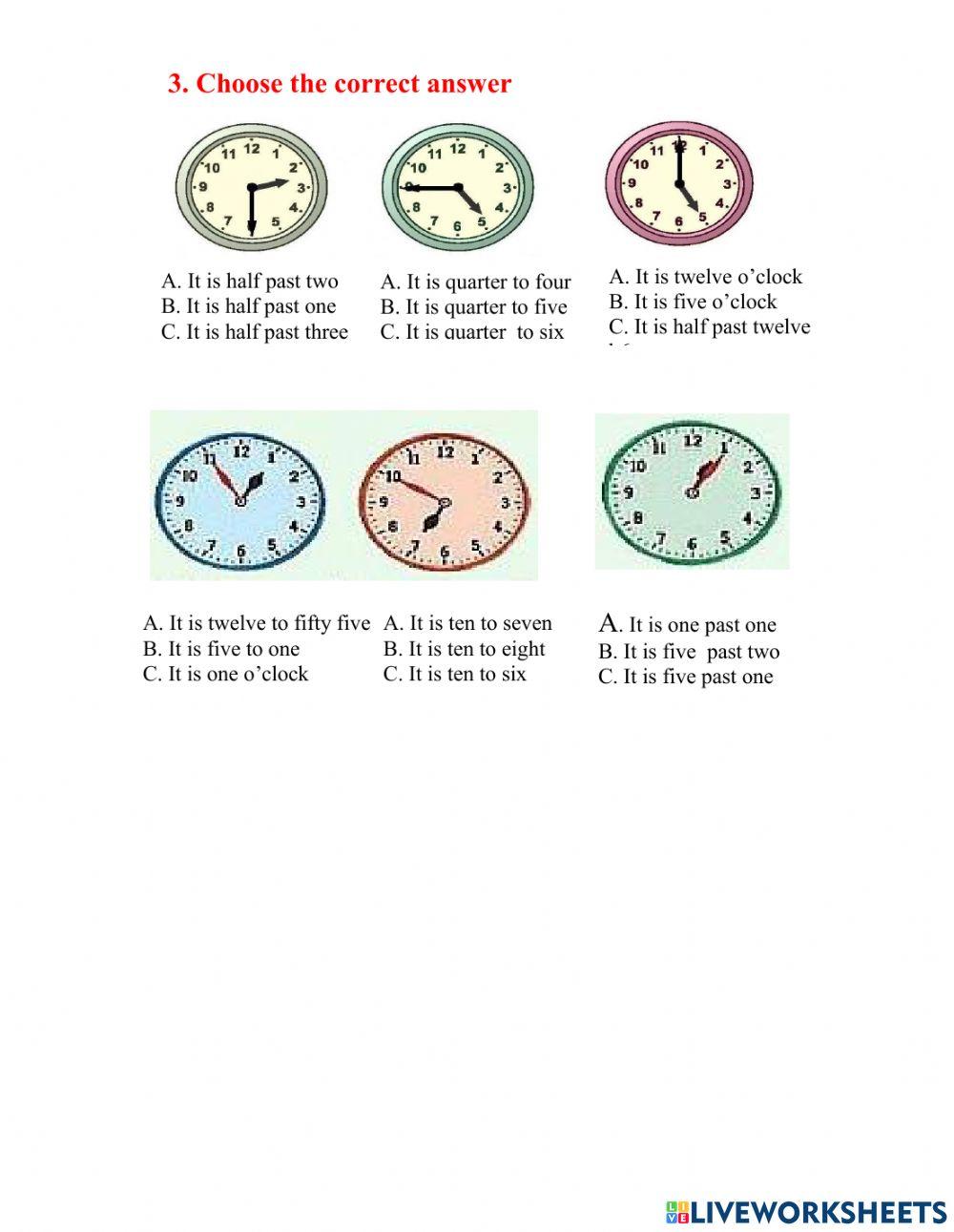 Worksheet for the 7th grade