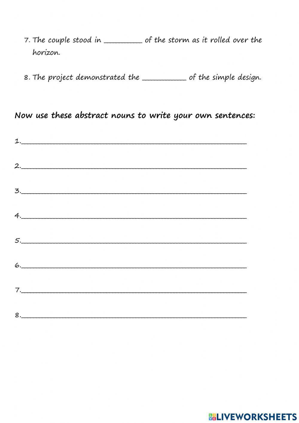 958108 Abstract Nouns Katie Mackintosh