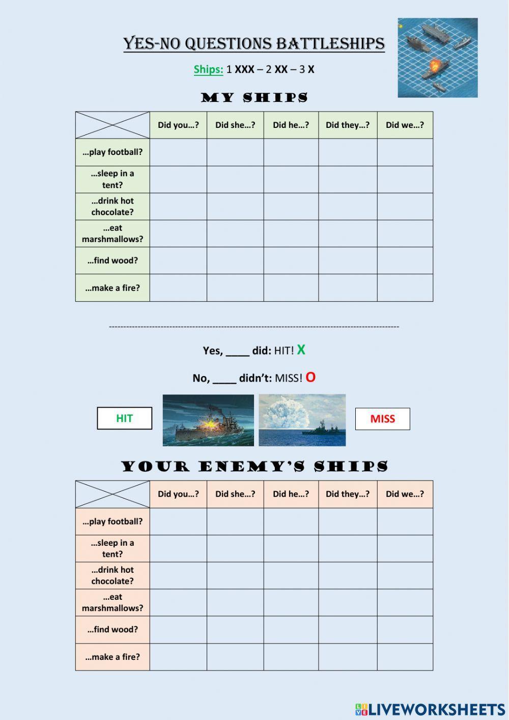 YES-NO Questions Battleships