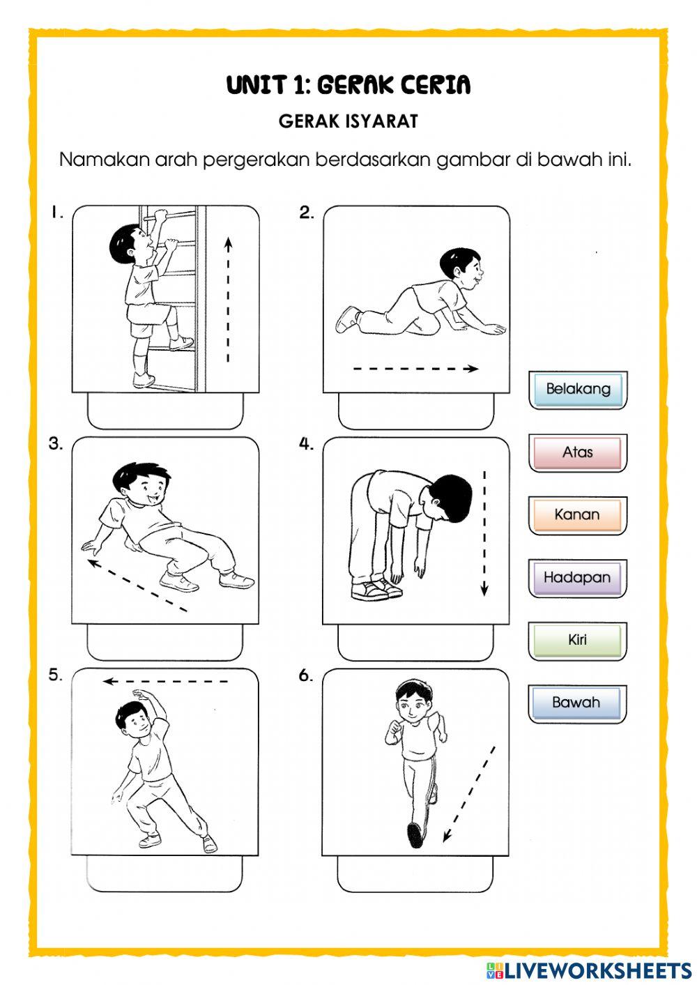 Pendidikan Jasmani Tahun 1: Gerak Ceria (Gerak Isyarat)