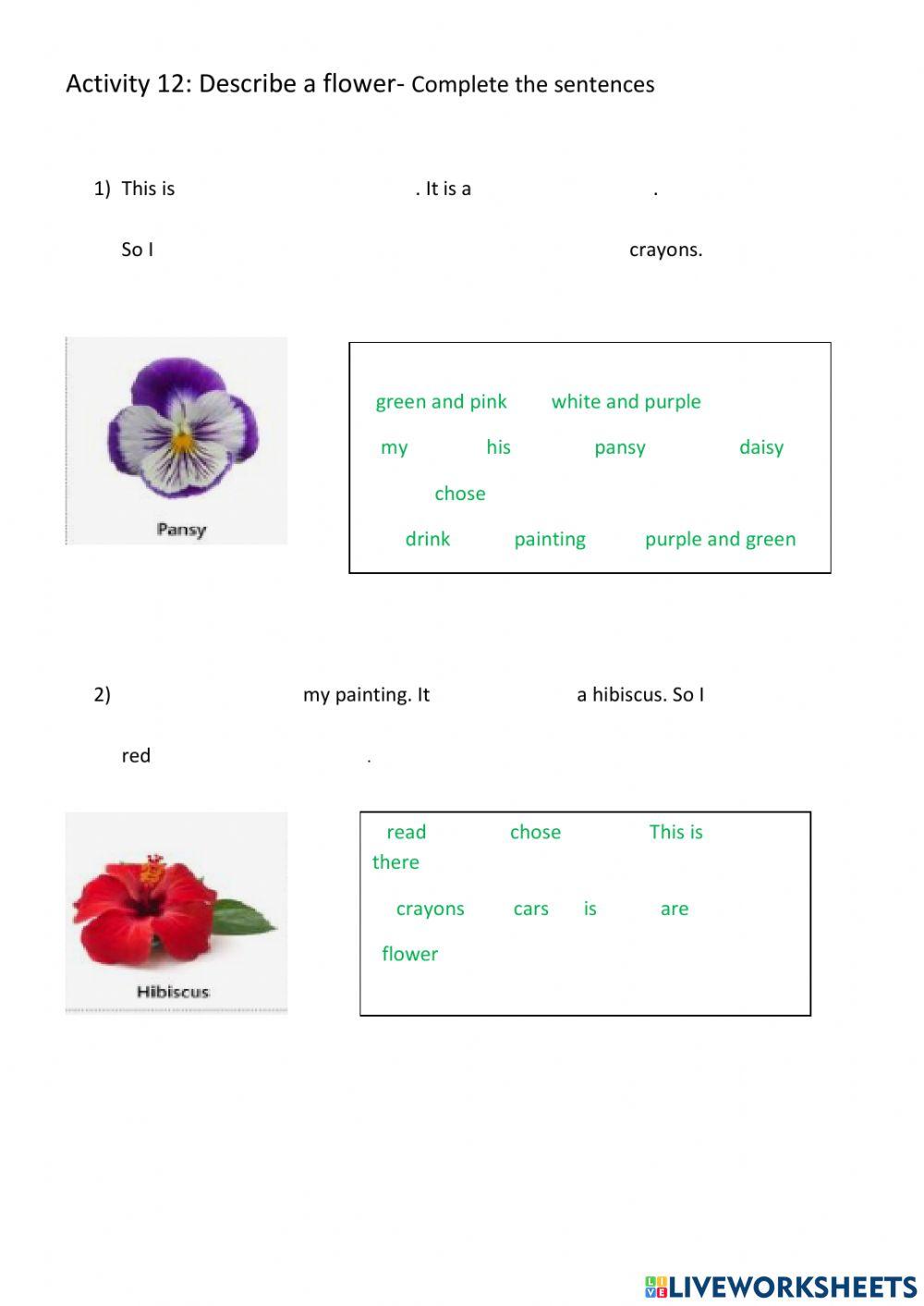 Flowers' description