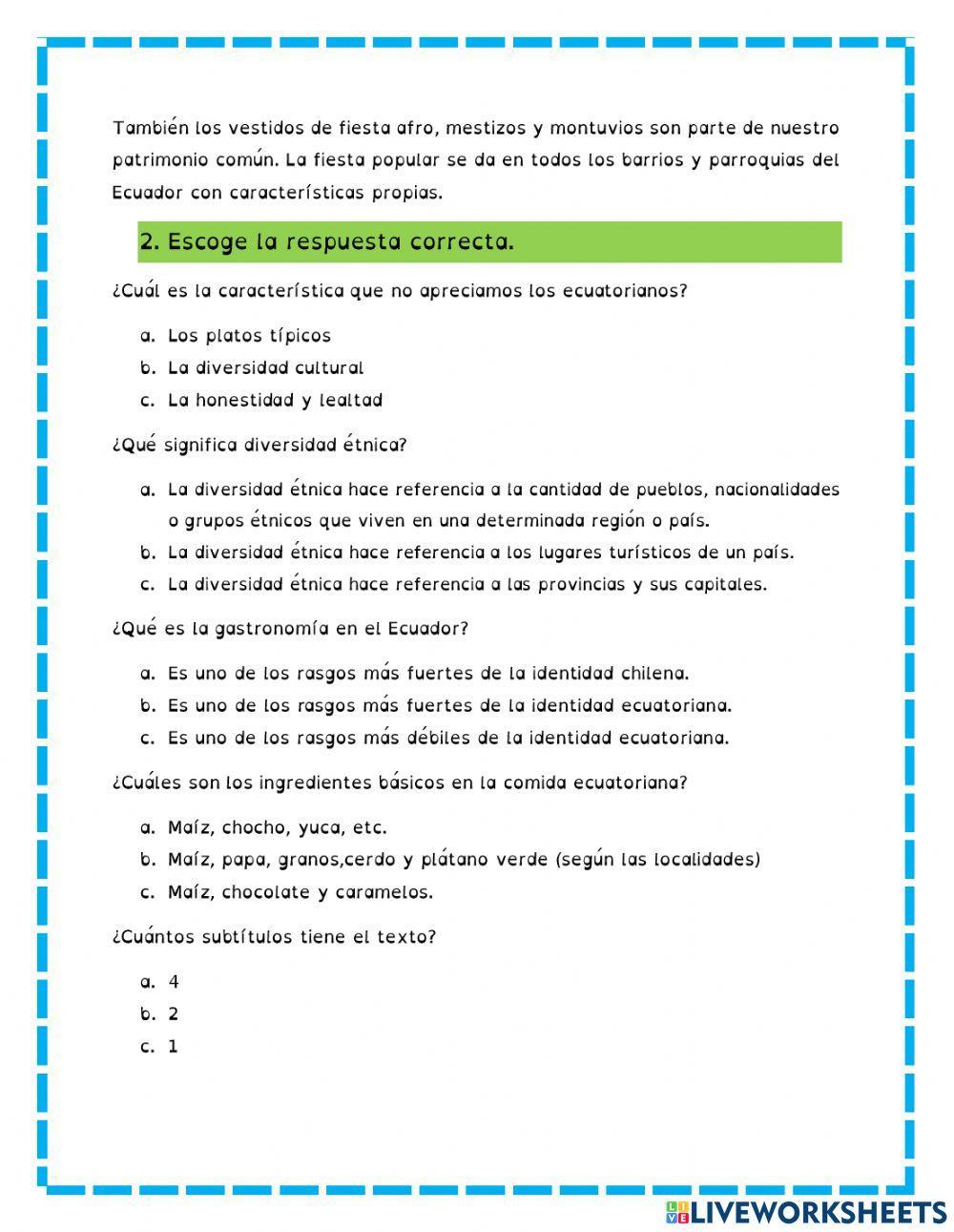 La diversidad de la población ecuatoriana