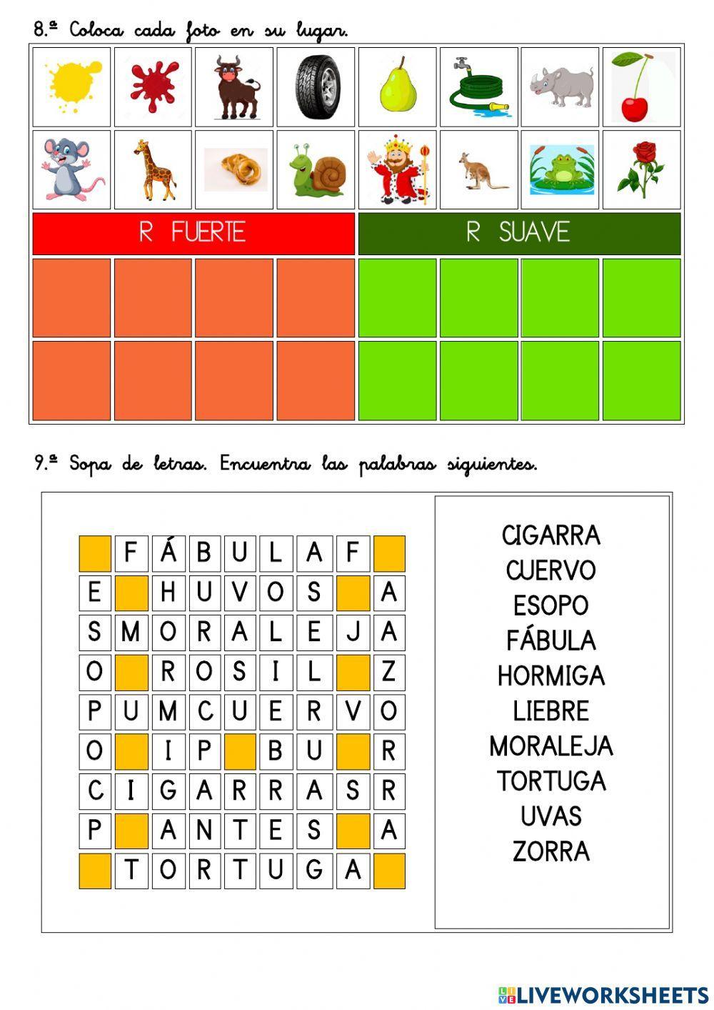 010 FÁBULAS comprensión lectora 2º E.P.