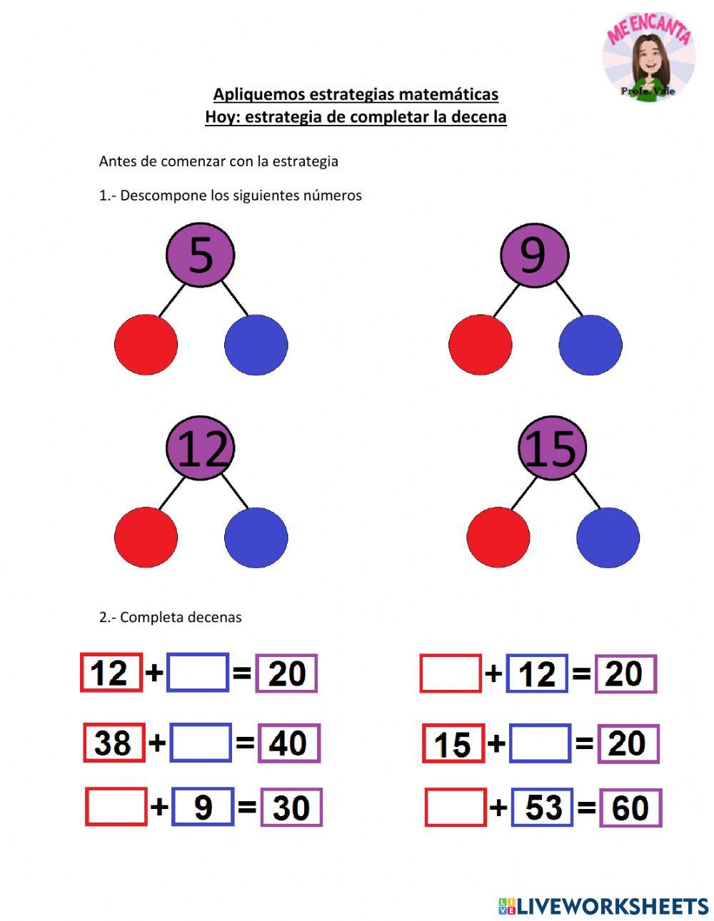 Estrategia completar decena