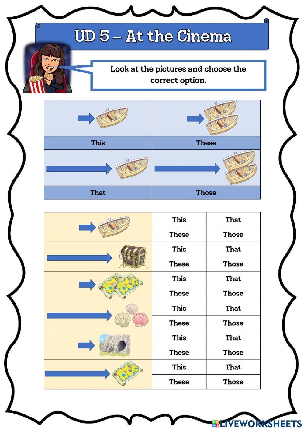 4º UD 5 - At the Cinema Ficha 8