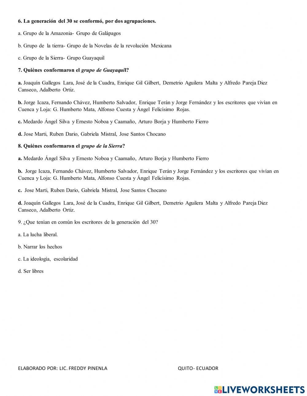 Generación del 30 realismo social ecutoriano