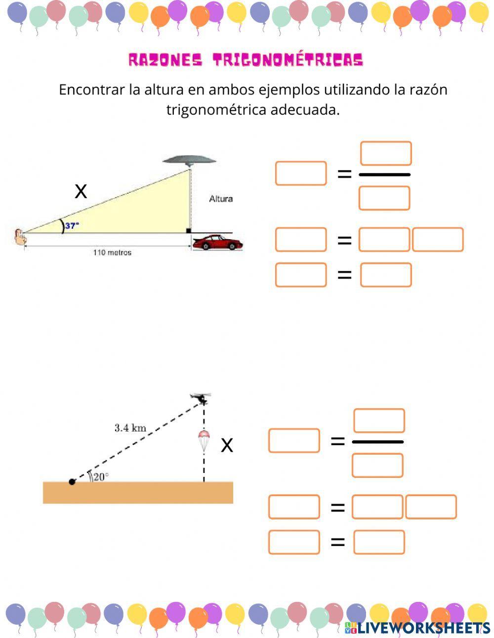 Razones trigonométricas