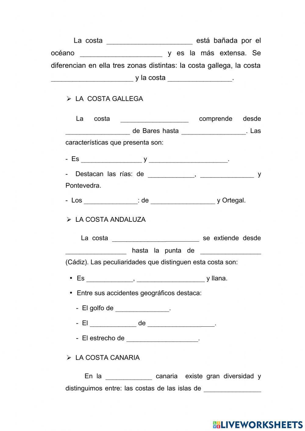 Las costas de España