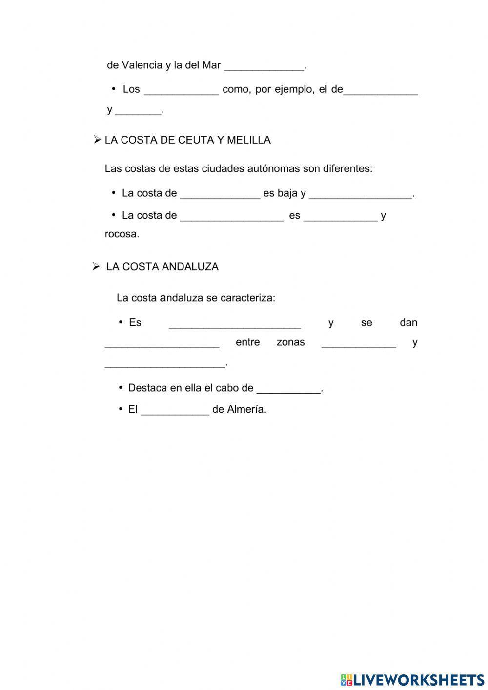 Las costas de España