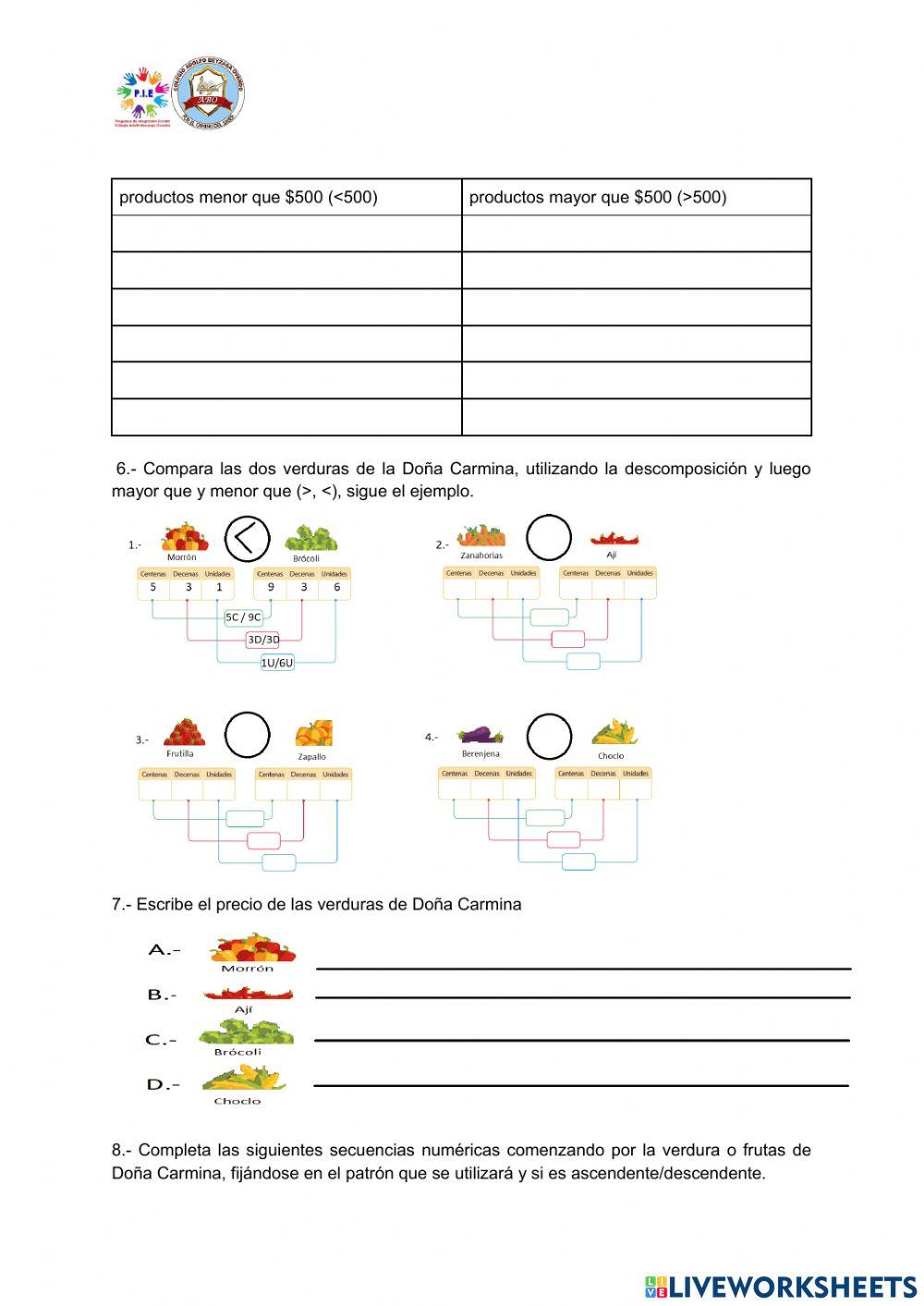 NUMEROS DEL 0 - 1000