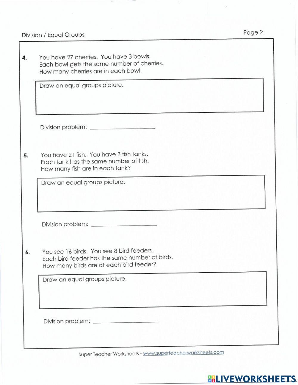 Multiplication and Division Handouts
