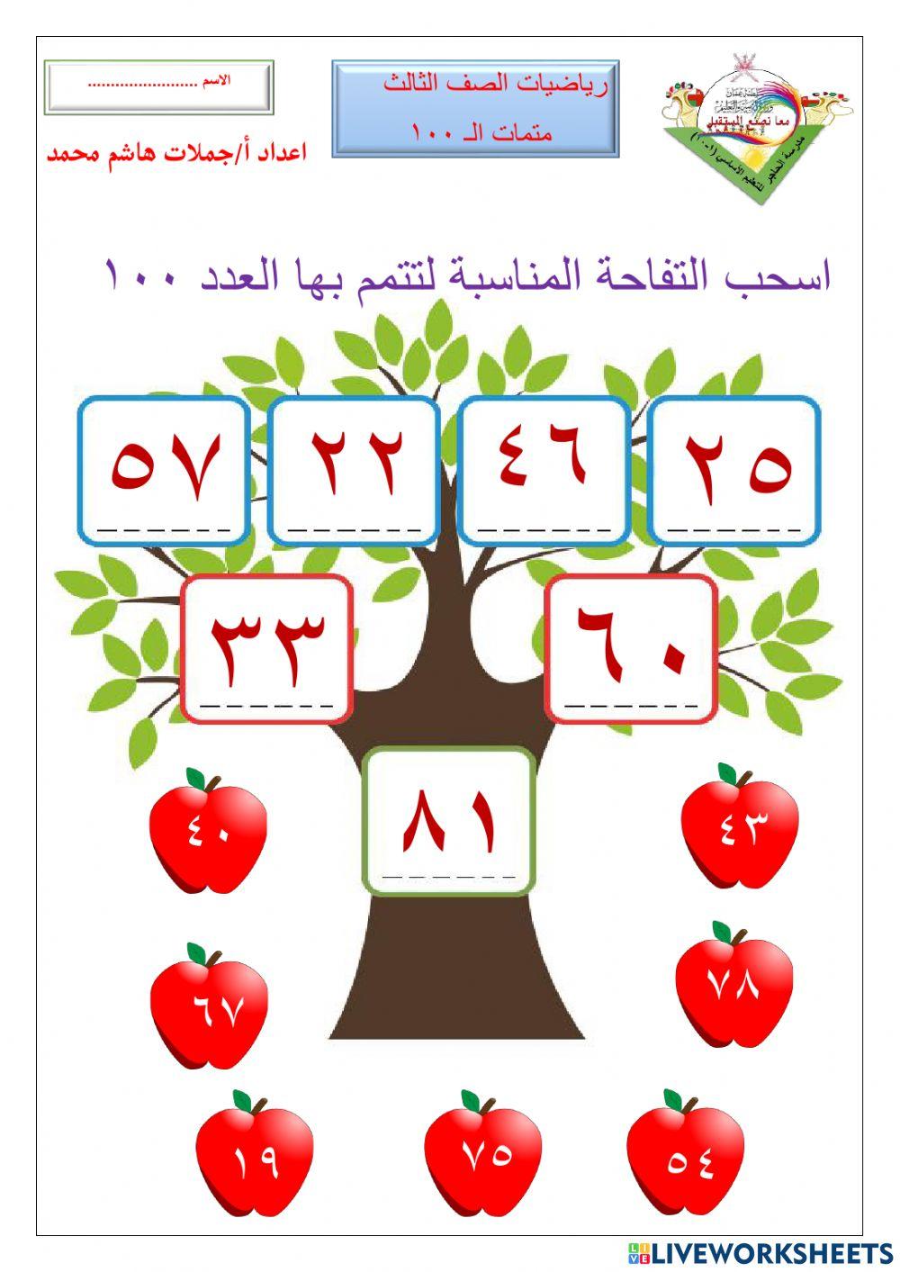 متممات العدد 100