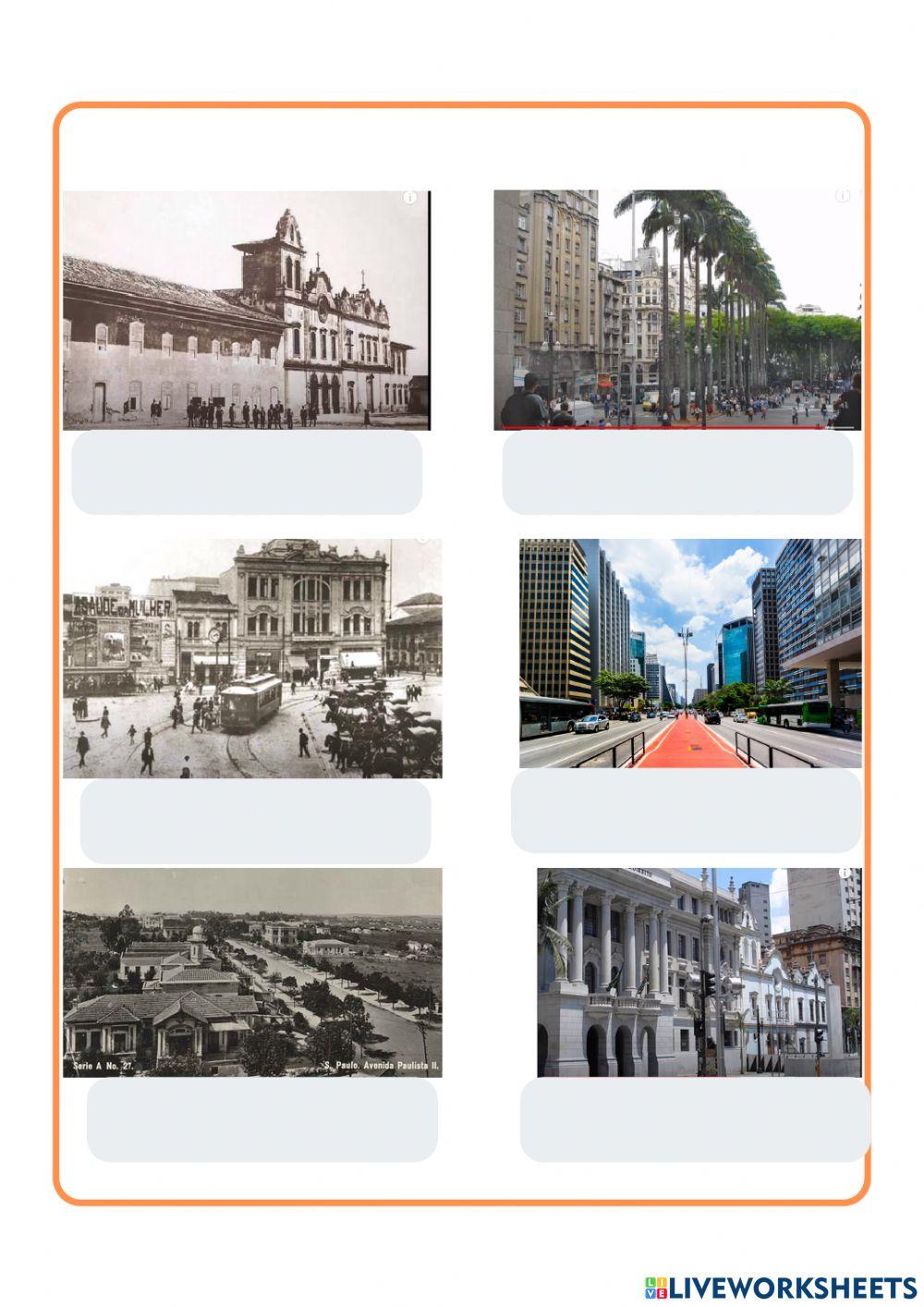 São Paulo antiga e atual paisagem em transformação