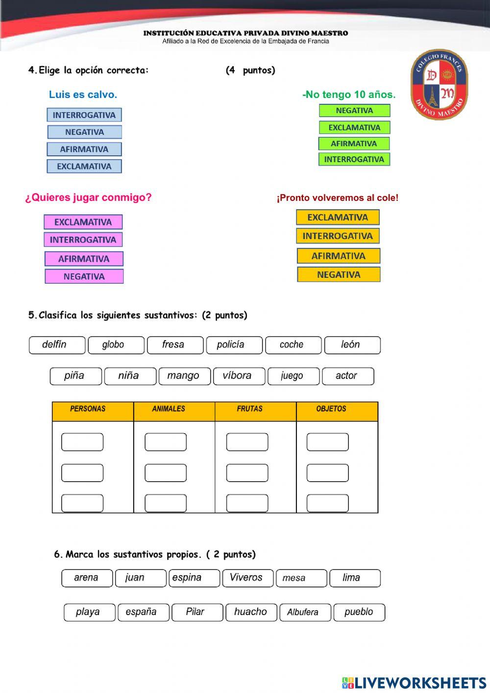 Examen Bimestral I - COMUNICACIÓN