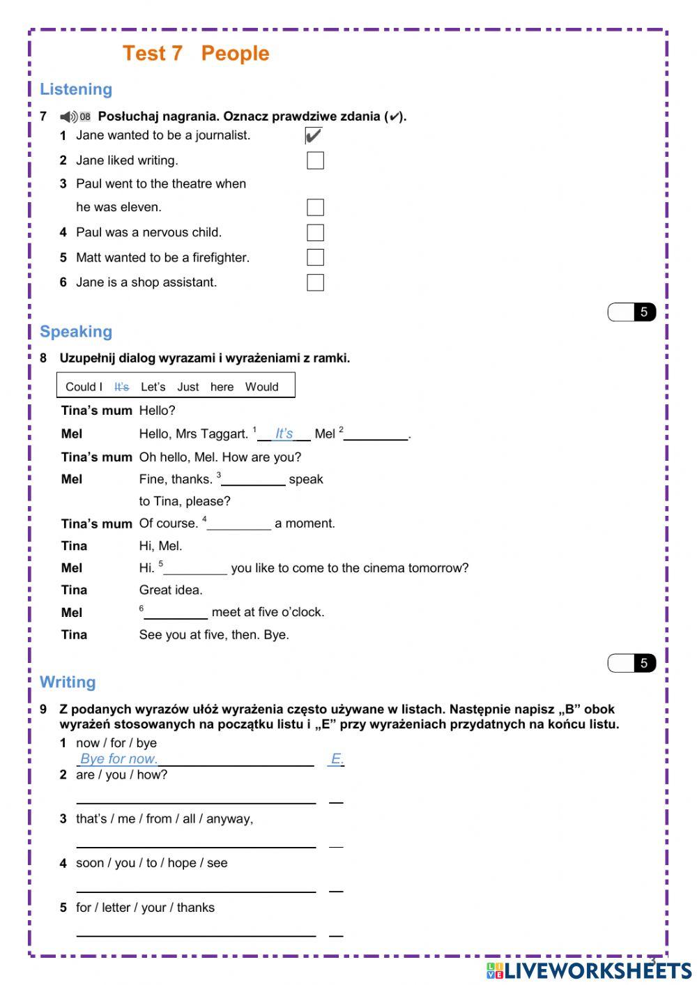 People, past simple affirmative