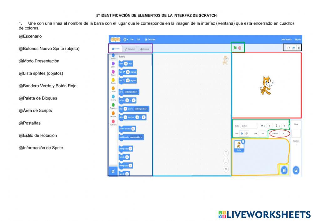 Identificación Interfaz Scratch Web