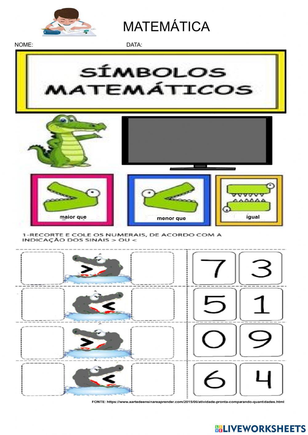 Símbolos matemáticos