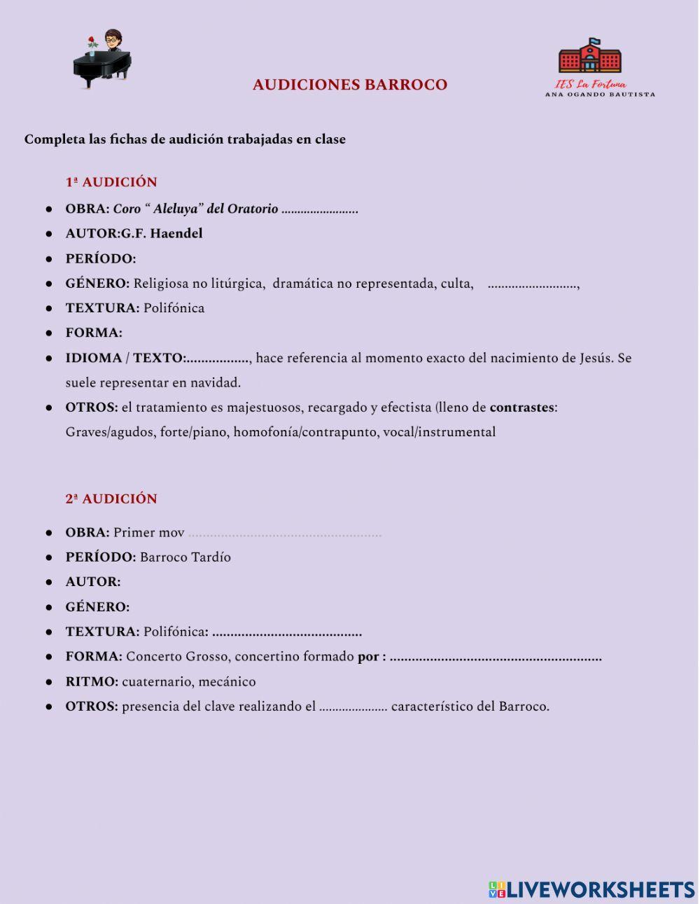 AUDICIONES BARROCO 1