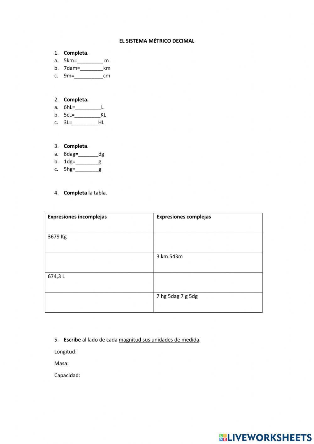 Sistema métrico decimal